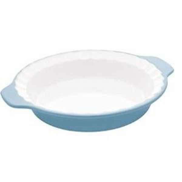 KitchenAid Pie Plate Vitrified Stoneware, 10.83in 12.52in 2.17in, Blue Velvet