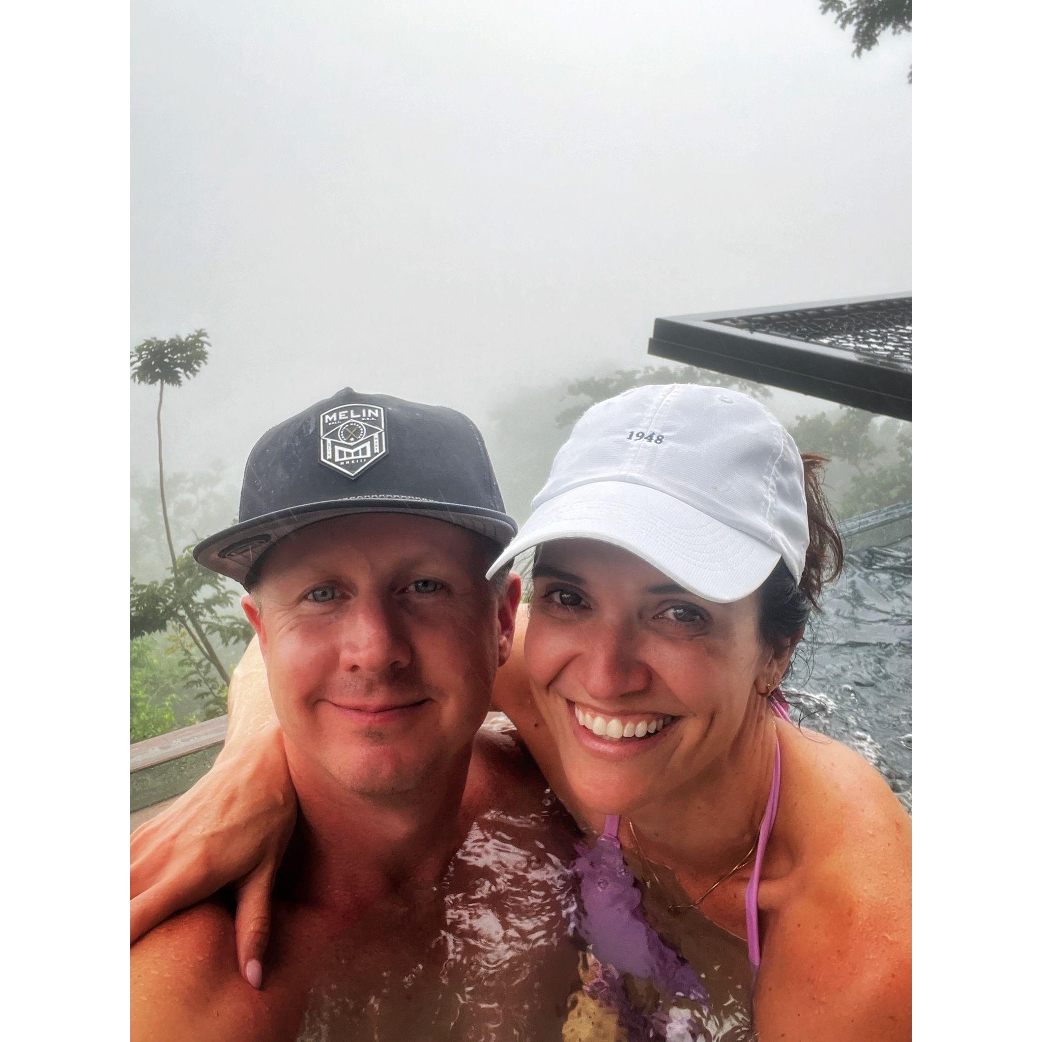 Our hot tub in Monteverde, Costa Rica. Jun’24
