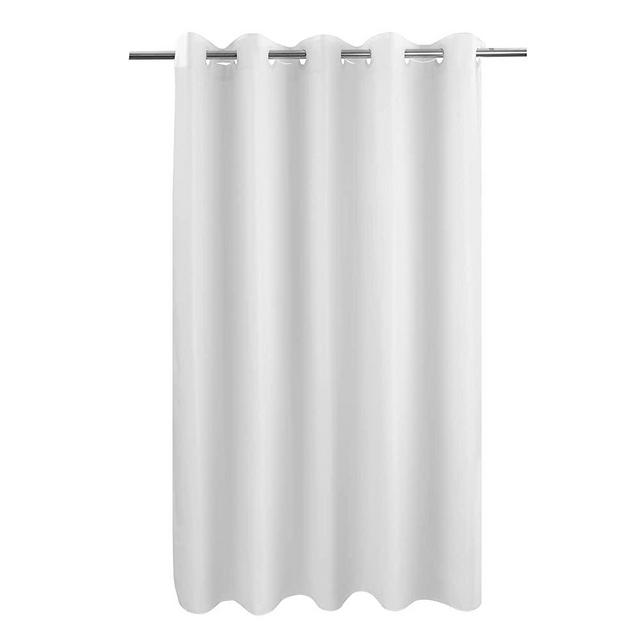 No Hook Shower Curtain Microfiber & Waterproof - Soft Washable Fabric Shower Curtain or Liner with Magnets, Hotel Cloth Shower Curtain, White, Standard Size