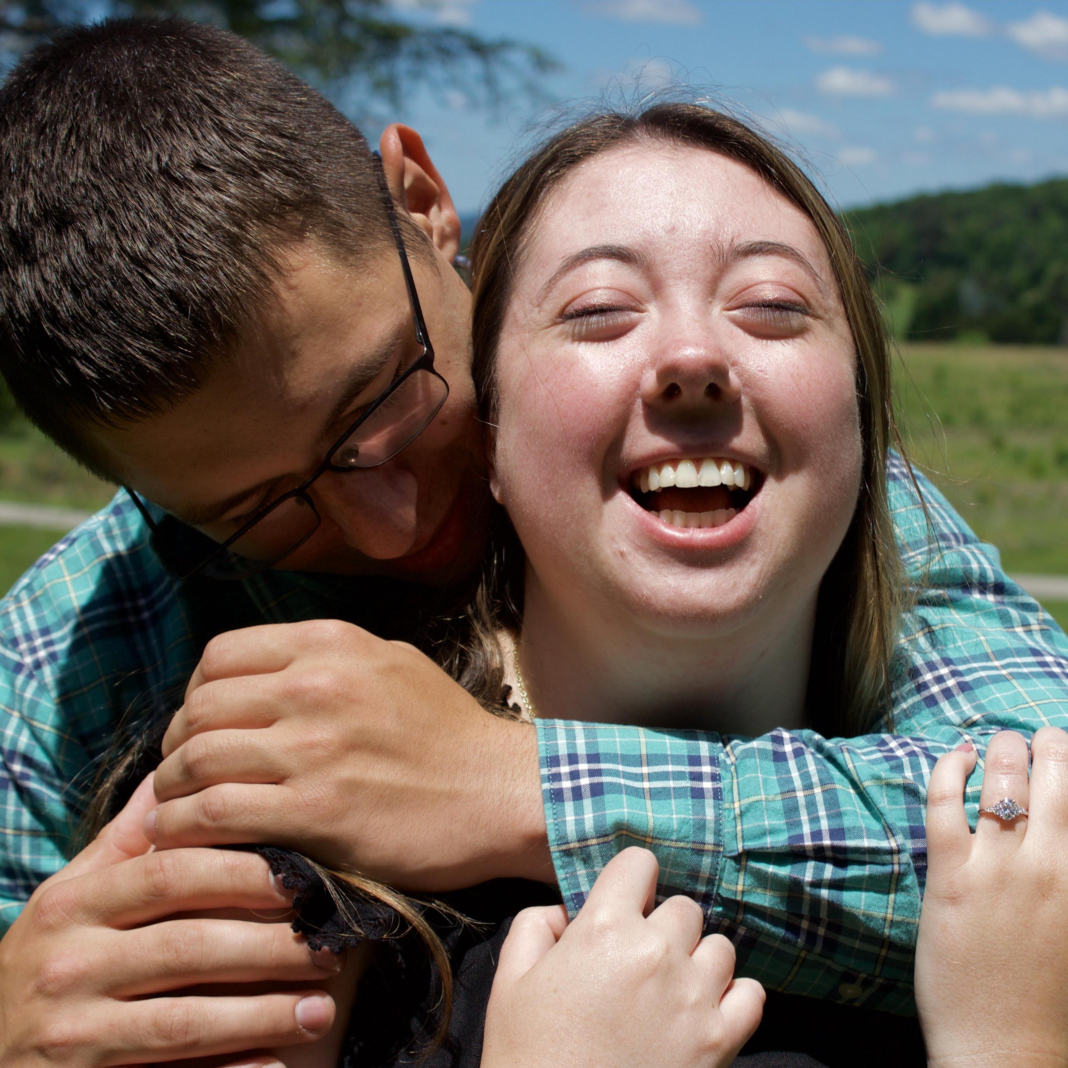 One of the many first pictures of us as an engaged couple!