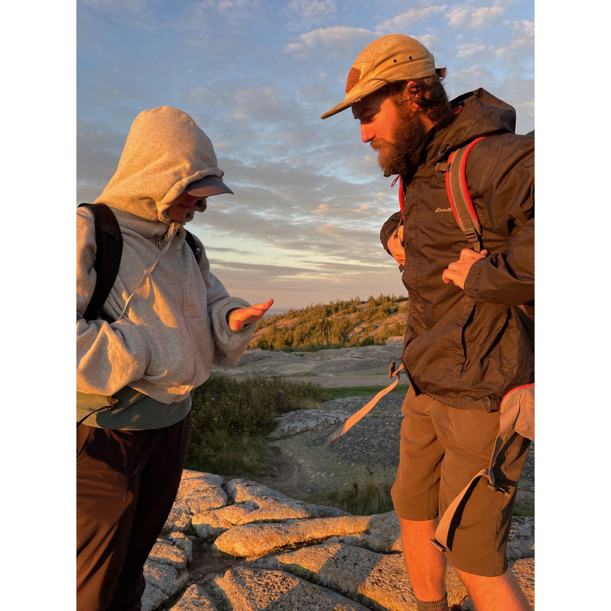 The Proposal - Sunrise Hike up Mt Cadillac, Acadia, Maine - 9.16.22