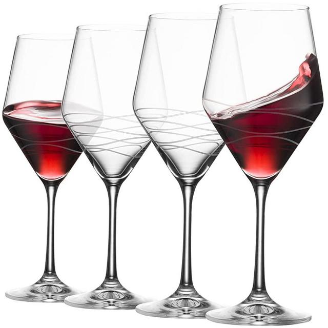 SHOSHIN - Hand Cut Stemless Wine Glass Set of 4, Large 18 oz Crystal Wine  Glass, Wine Tumblers for Red and White Wine, Water Glasses, Drinking Glasses