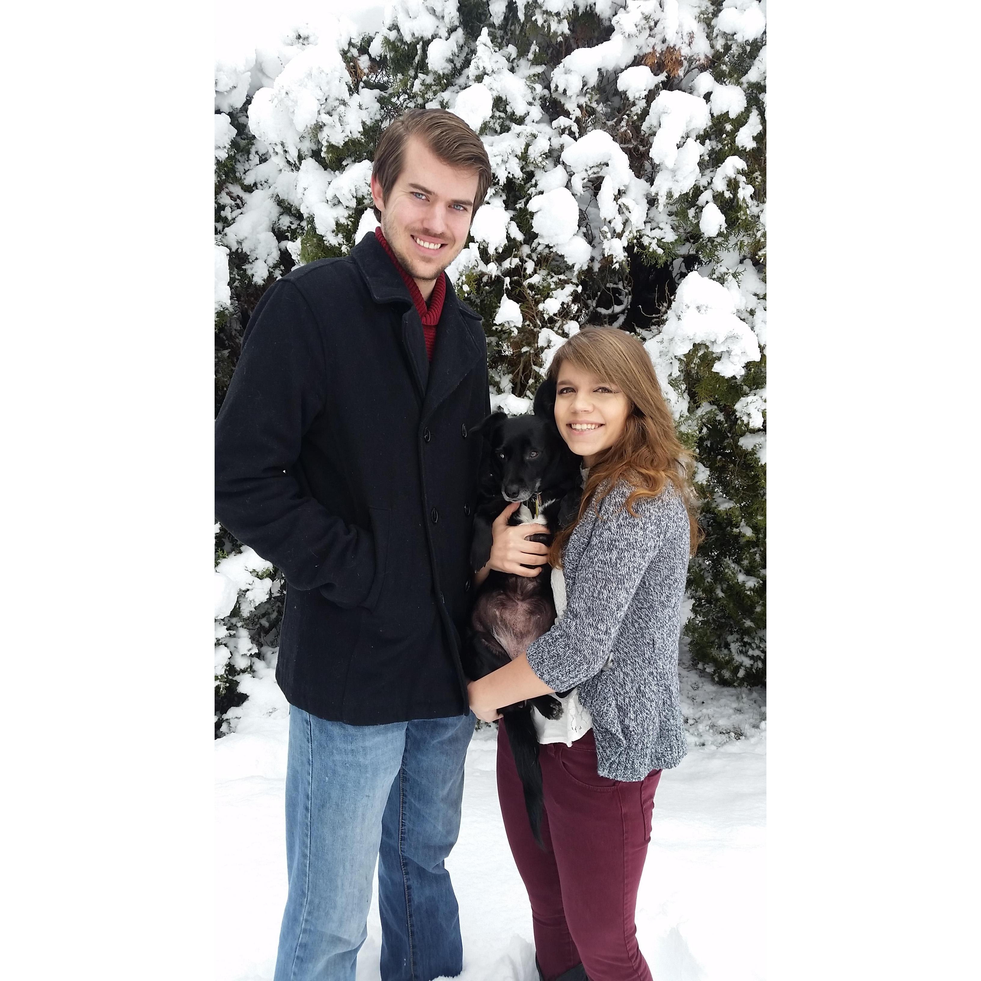 Our first snow with Carrie. December 2016