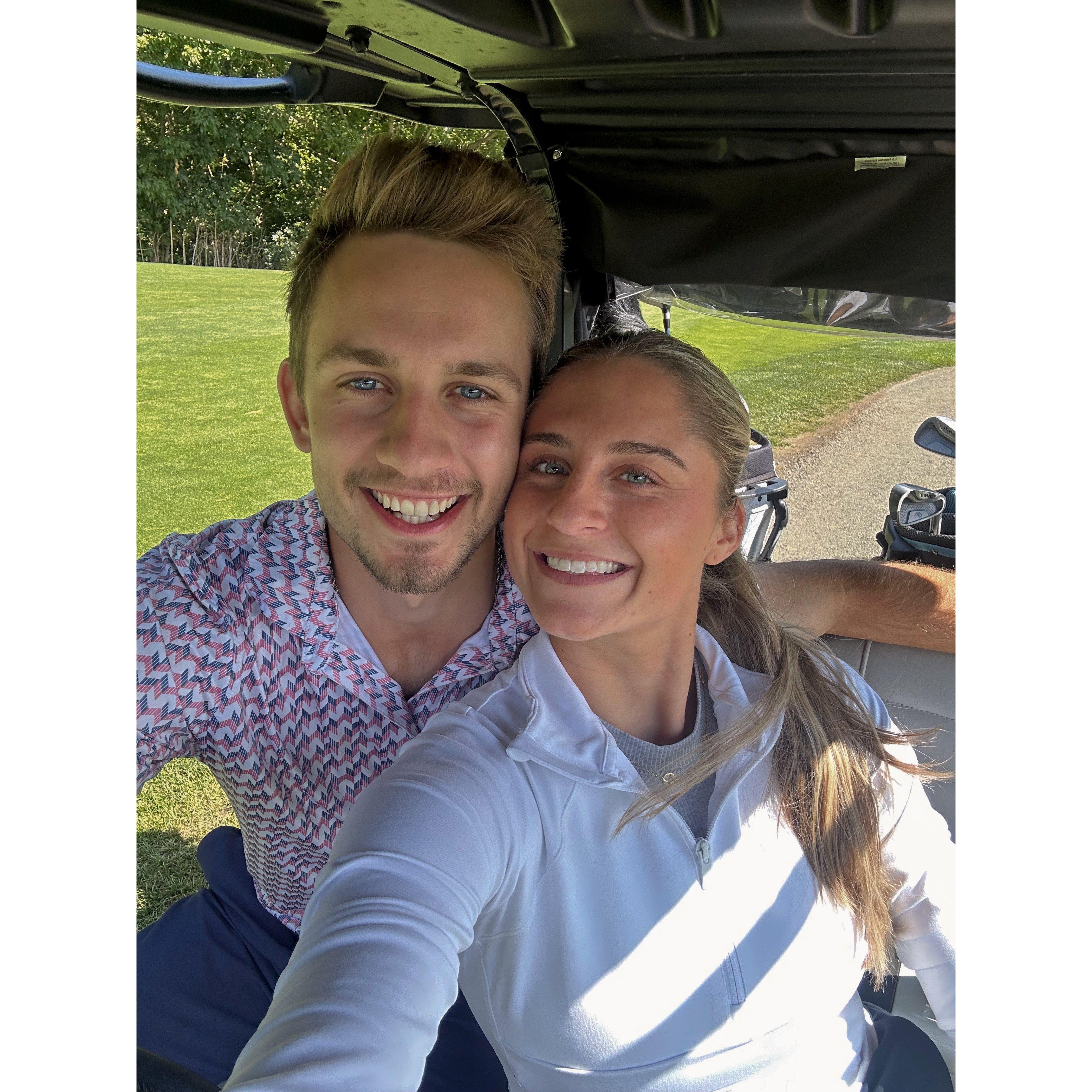 Golfing together