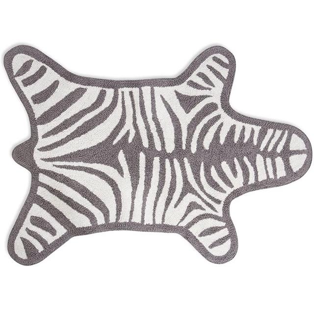 Jonathan Adler Reversible Zebra Bathmat, Grey