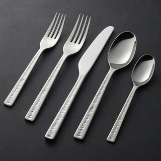 Brickton Mirror Flatware 5-Piece Placesetting, Service for 1, Set of 4