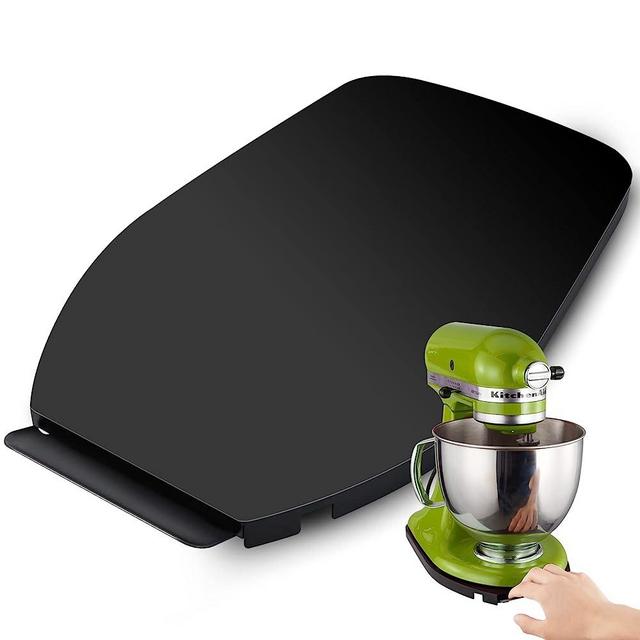 Mixer Sliding Tray for Kitchenaid Stand Mixer - Metal Rolling Tray Kitchen Countertop Appliance Slider Storage Moving Caddy with Smooth Wheel (4.5-5Qt Tray)