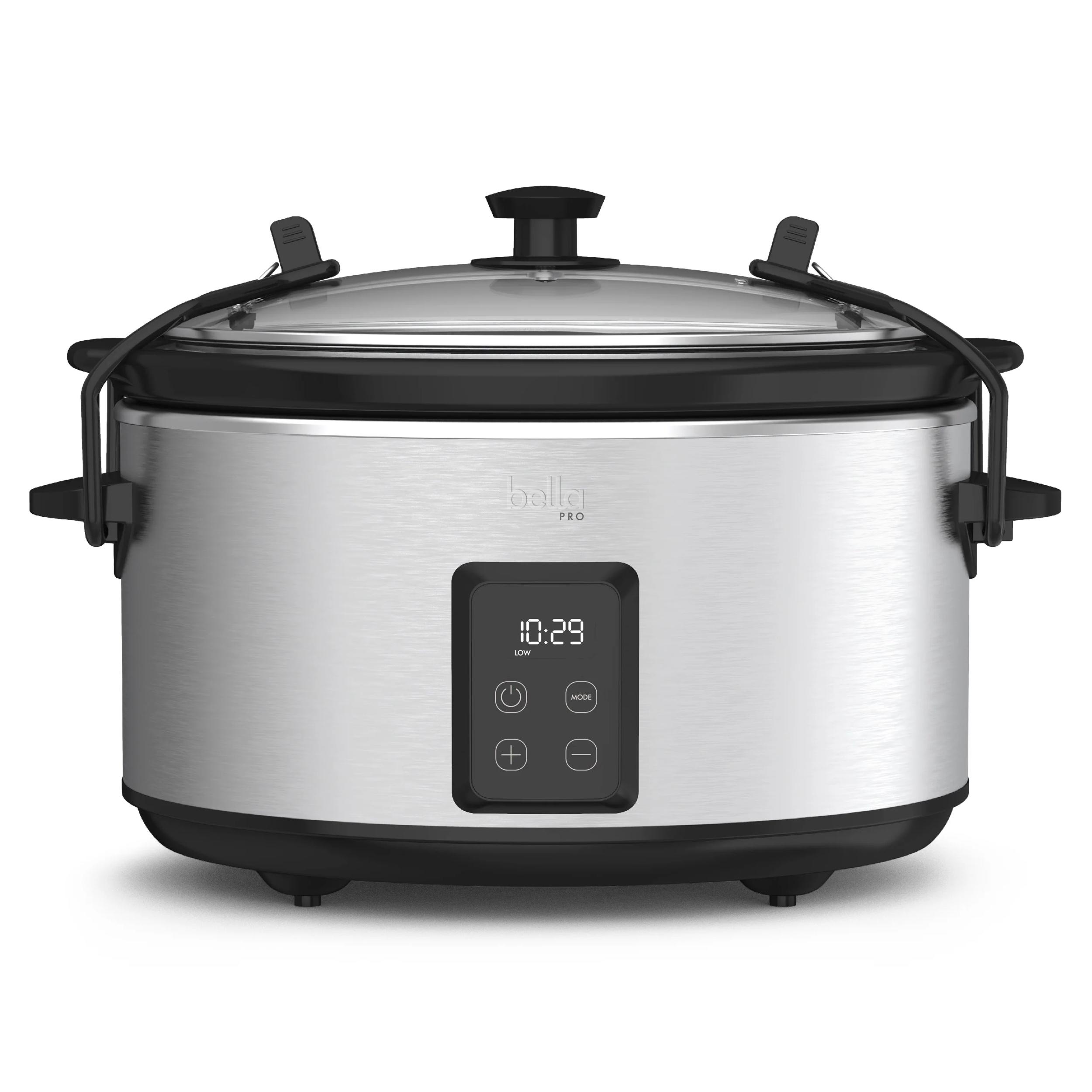 bella PRO - 5-qt. Programmable Slow Cooker - Stainless Steel