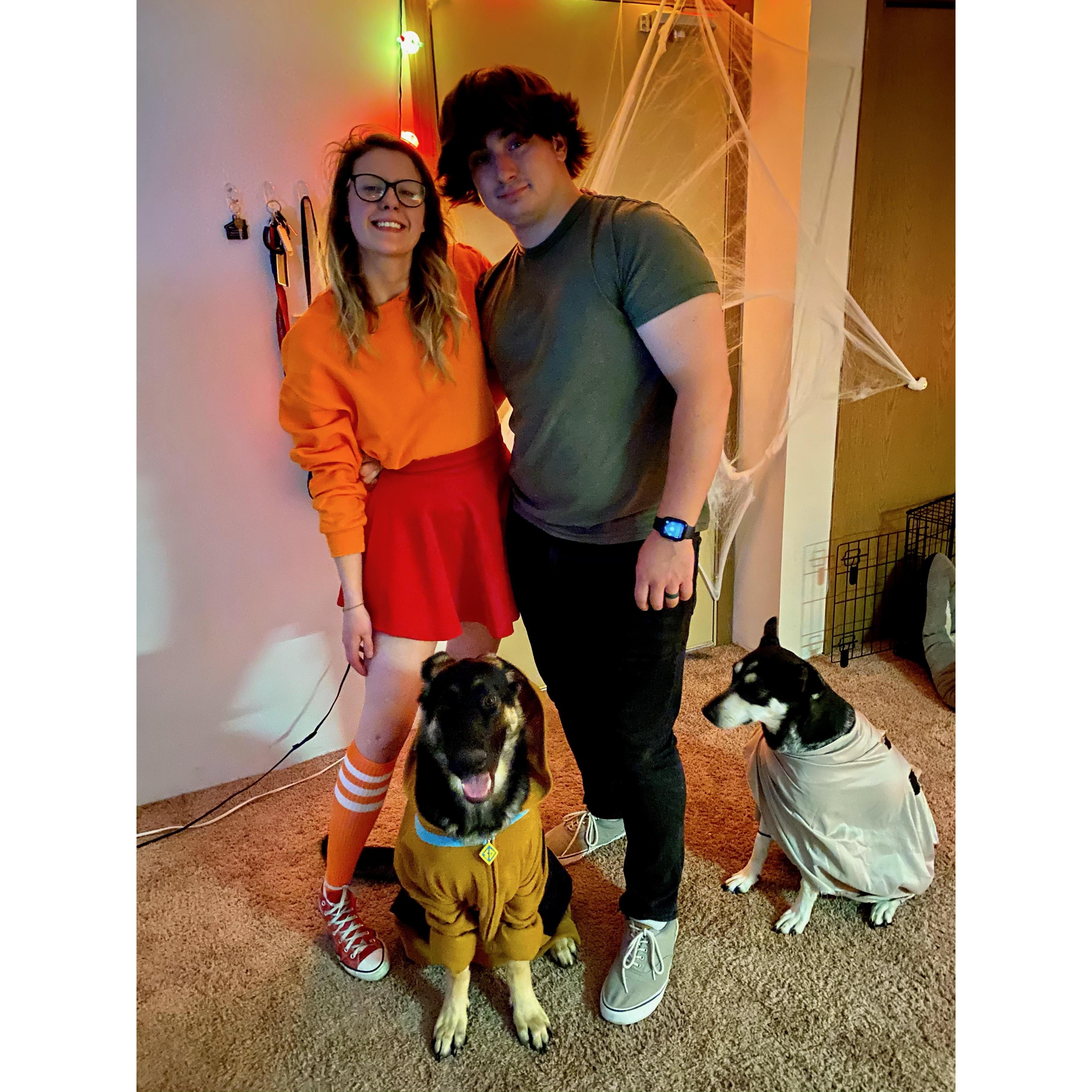 Our first Halloween! I put a LOT of work into this costume and by the time mine was done we didn't have a lot of time for Jordan's so we made do with the flawless wig. Ft. Ryot and Karma