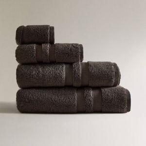 Extra Soft Double Border Bath Towel - Hand Towel (BROWN)