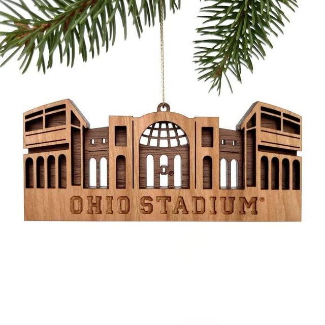 Inspired Indigo Ohio State University Christmas Tree Ornaments, Ohio Stadium, Buckeyes Football, NCAA Officially Licensed, OSU Holiday Hanging Décor, College Sports Fans, Graduates, Gifts for Dad