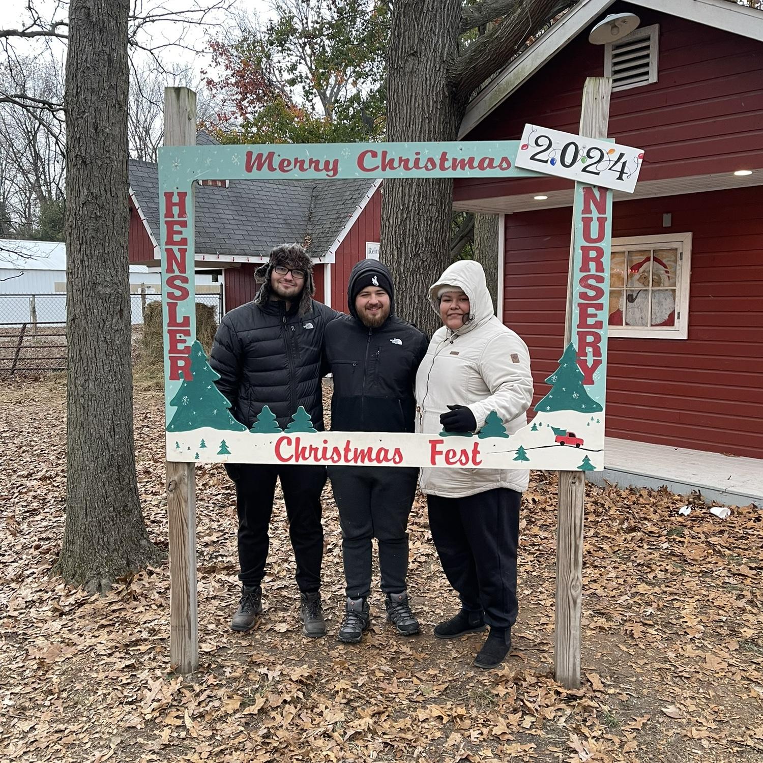 Gloria's first tree cutting with the LeBeck family.