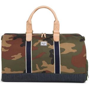 Novel Offset Denim Duffel Bag