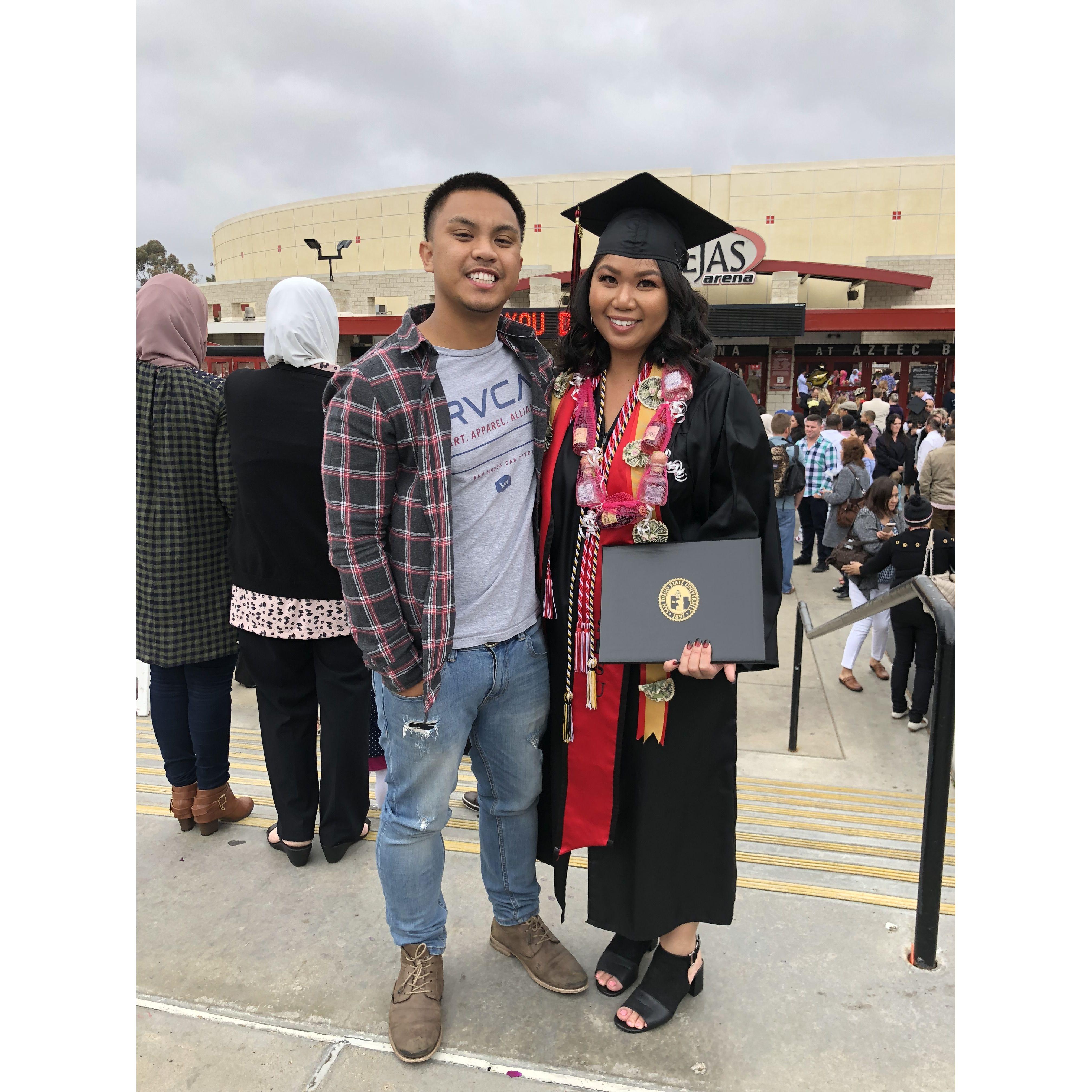 2018: Kacie graduates from SDSU