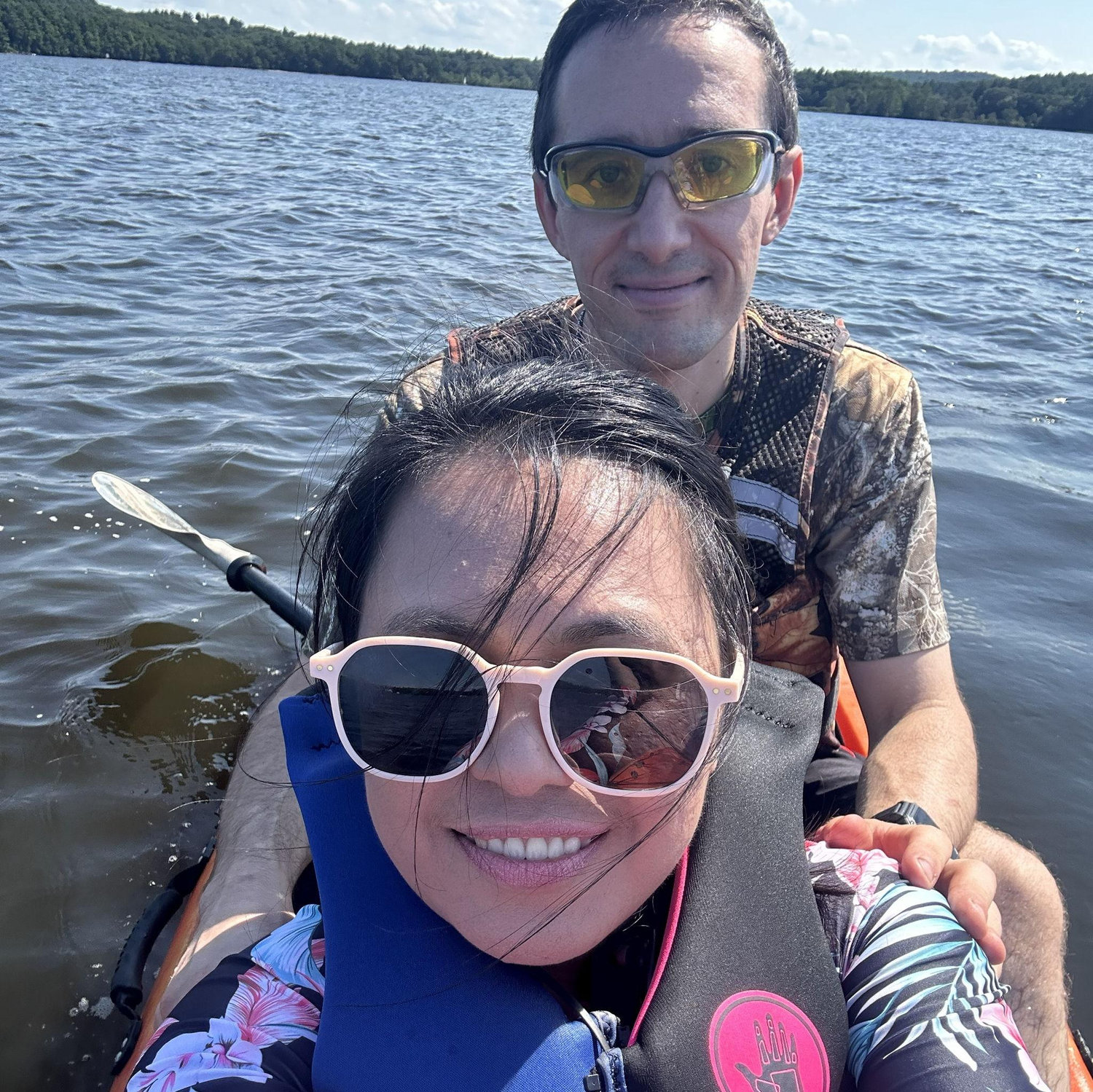 Exploring the waterways with my favorite co-pilot.