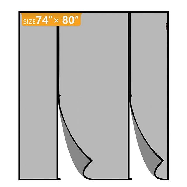Yotache Magnetic Screen Door Fits Door Size 74 x 80, Double Door Insect Fly Mesh for Sliding Door Fit Doors Size Up to 74"W x 80"H Max