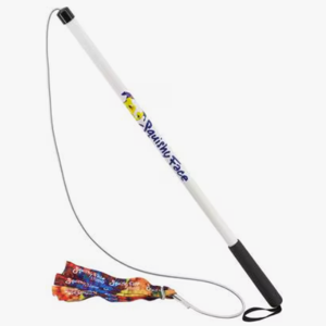 SQUISHY FACE STUDIO Flirt Pole V2 with Lure Squeaky Dog Toy, Purple & Blue Tie Dye, Regular - Chewy.com