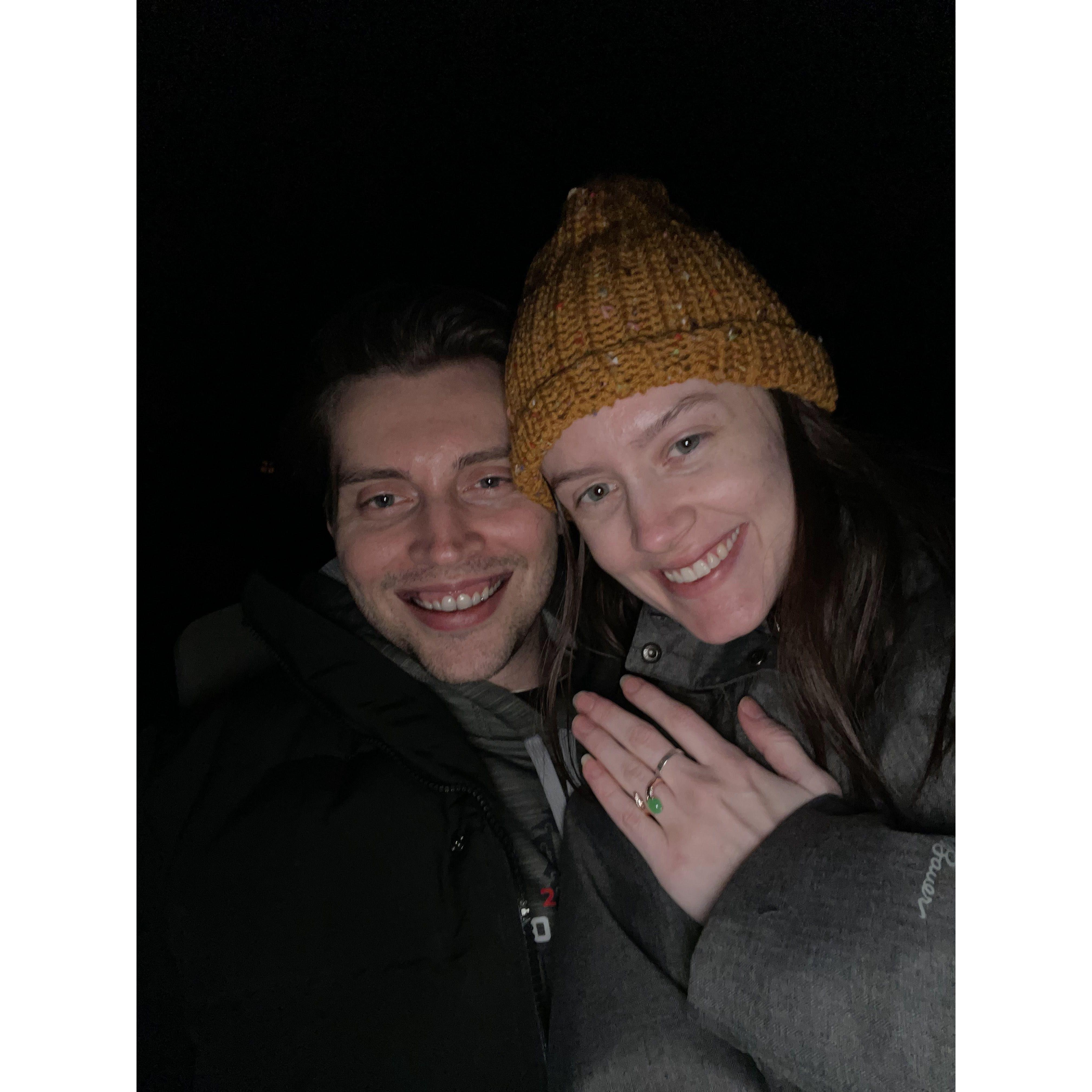 The night we got engaged!