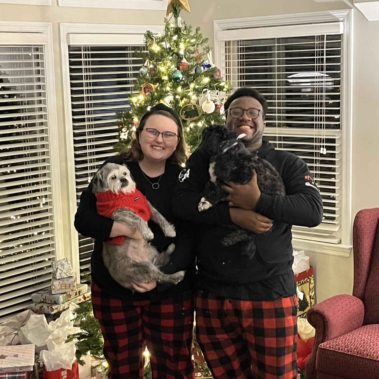 Christmas 2022 with our boys George and Gus!