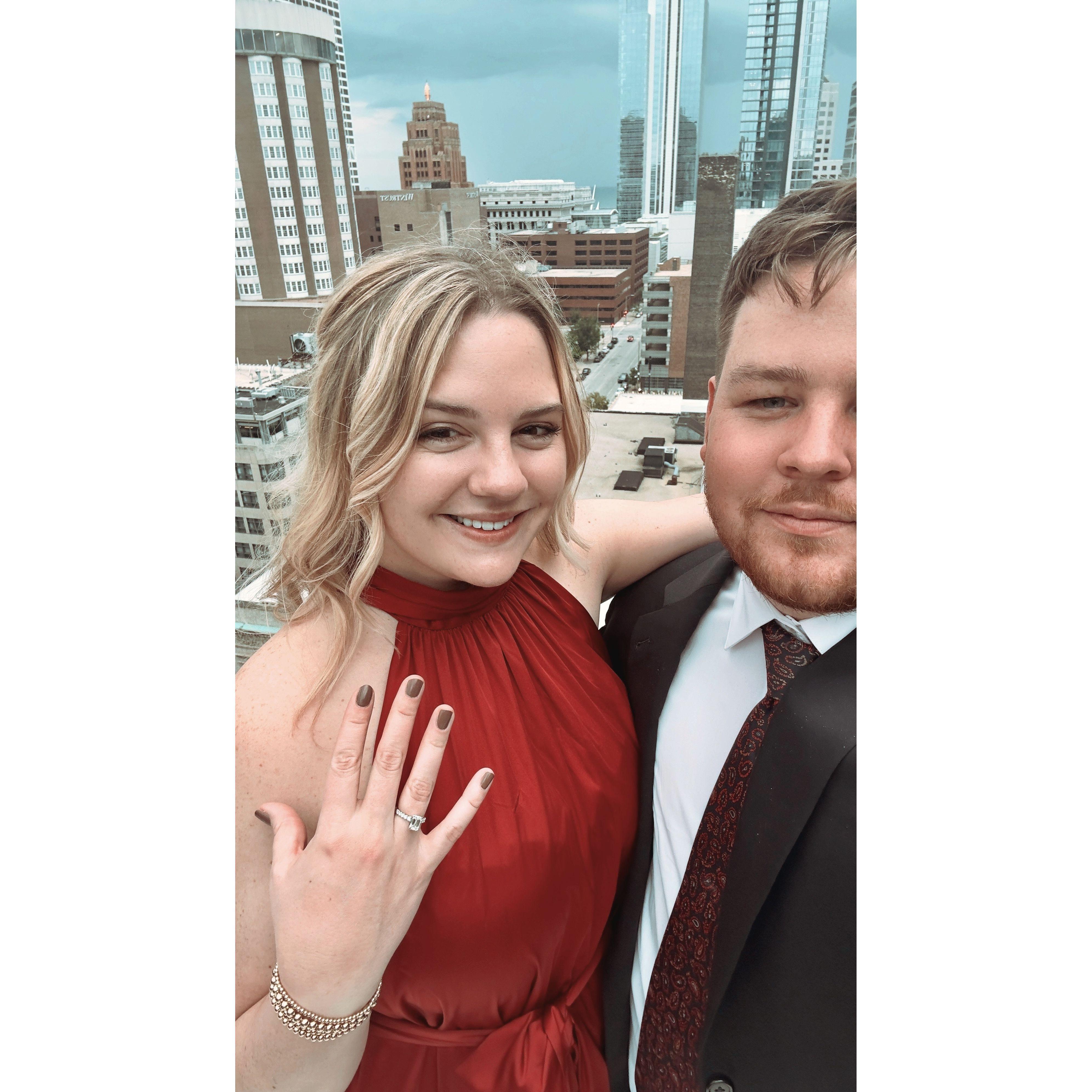 The weekend after we got engaged, at our dear friends Maggie and Michael's wedding in Milwaukee