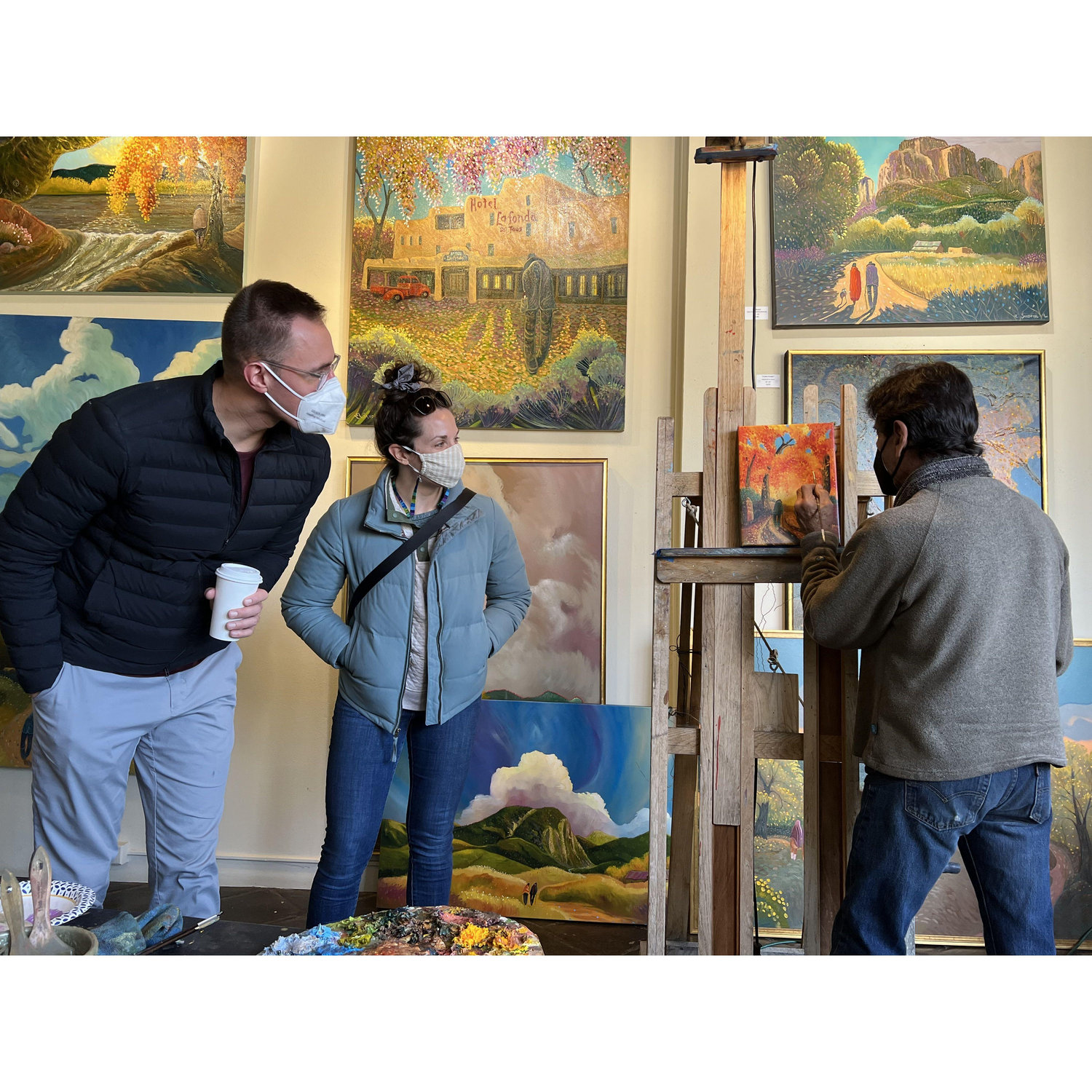 Our first Ed Sandoval Painting in Taos