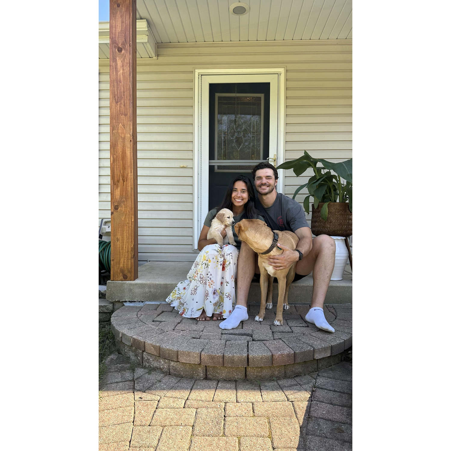 First picture with our new baby Moosey
