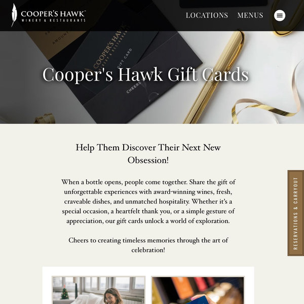 Cooper's Hawk Gift Cards | Cooper's Hawk