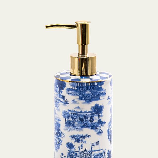 MacKenzie-Childs7" Royal Toile Soap Dispenser