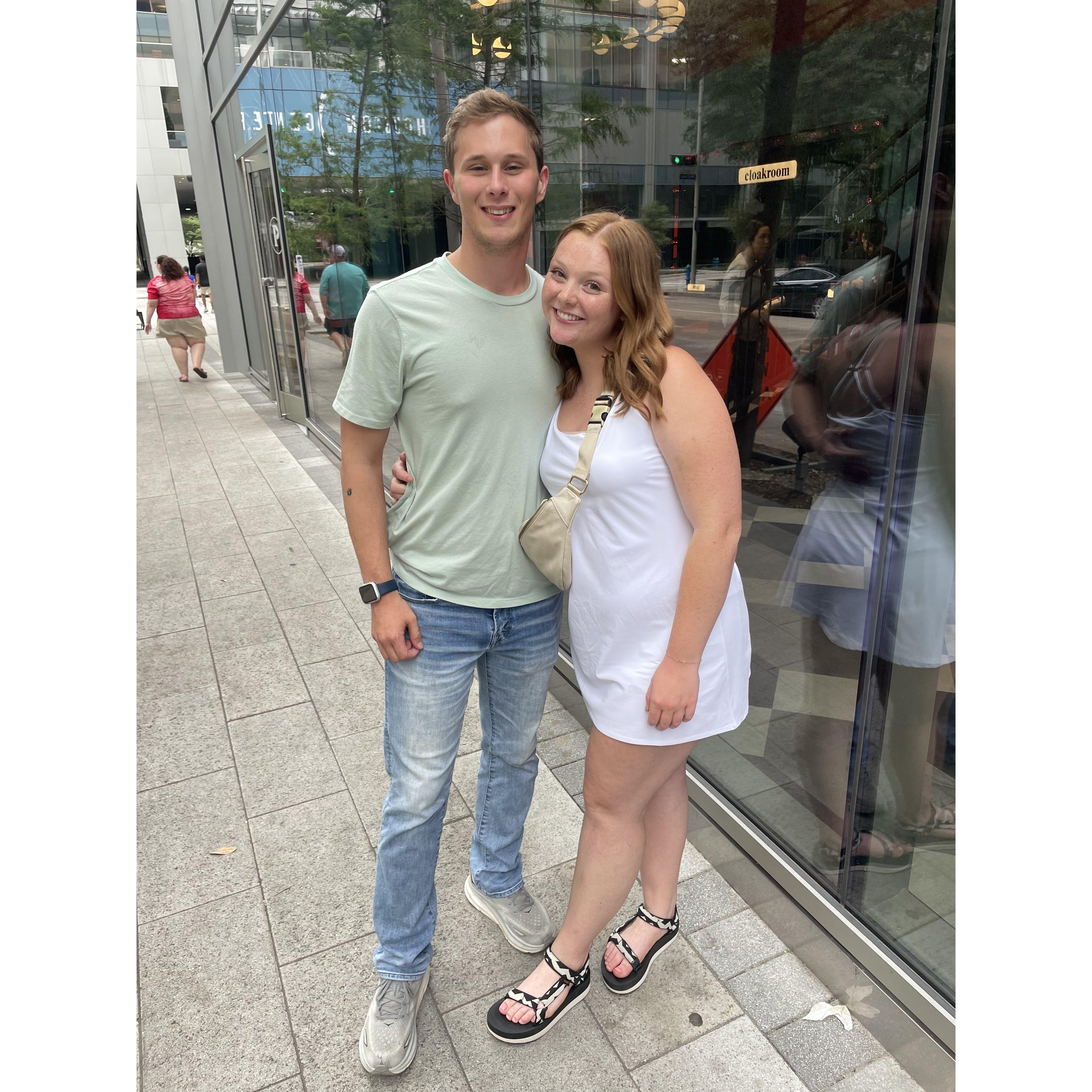 Nick's first trip to Houston.