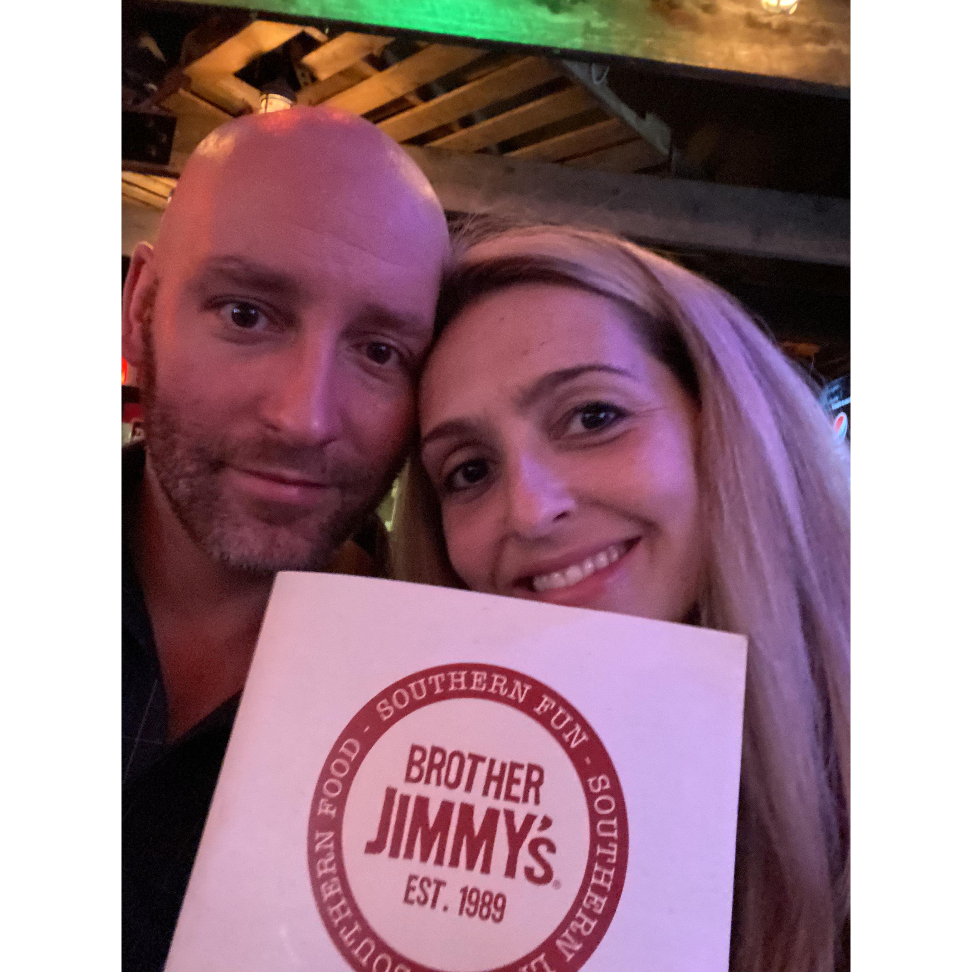 Engagement Night❤️ Stopped by the bar where we met.