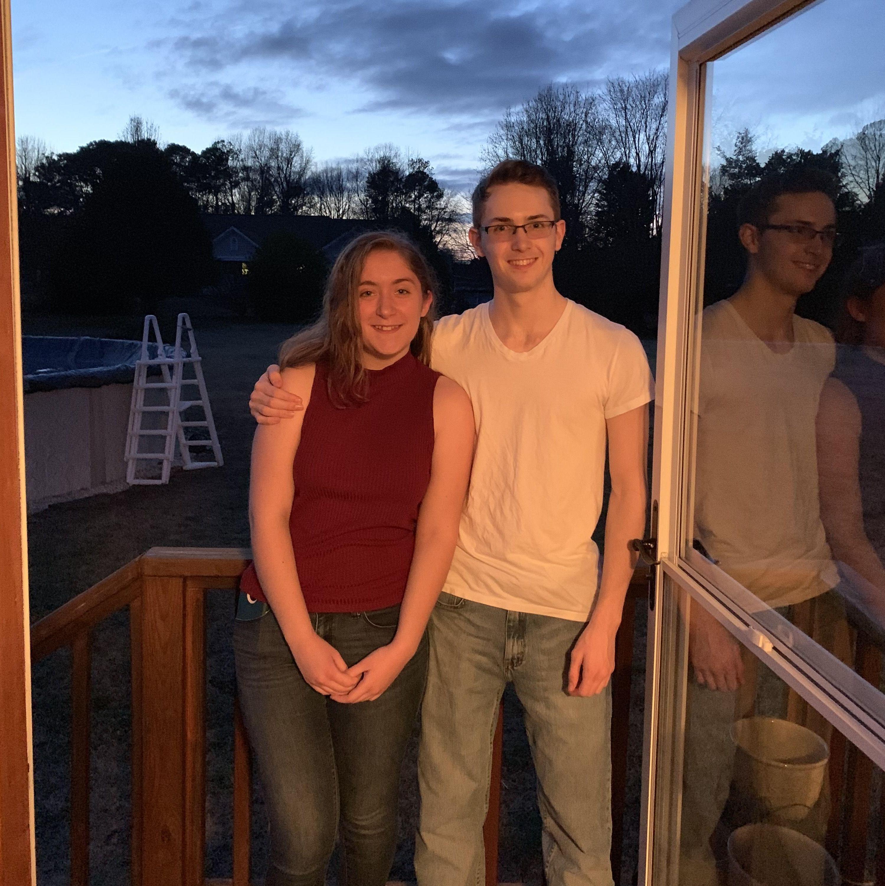 This was taken by Blake's mom after our first date (January 2020).
