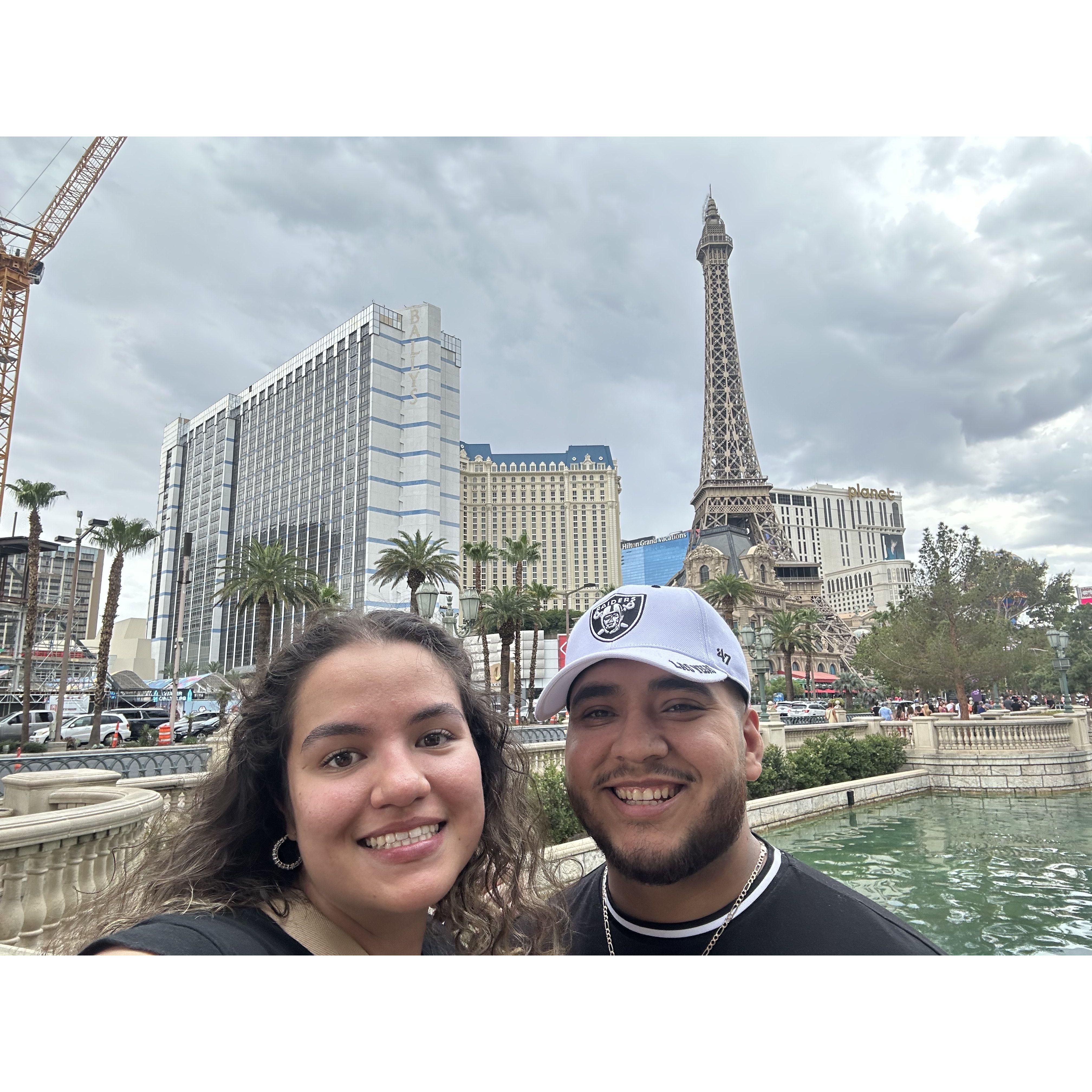 Outside Paris in Las Vegas