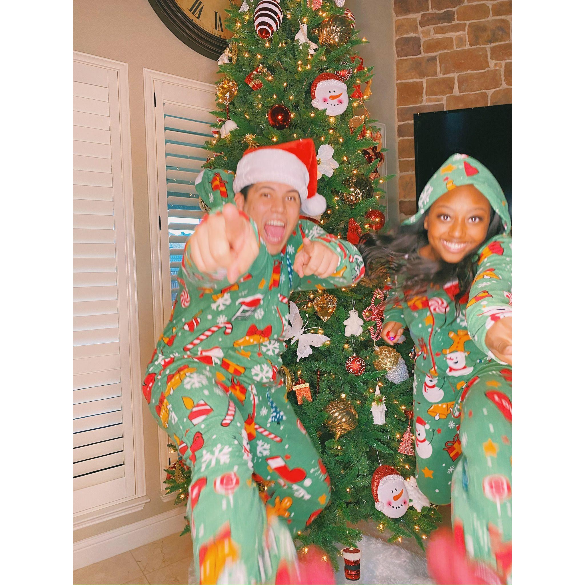 Goofing around during our 2020 Christmas Photo Shoot!