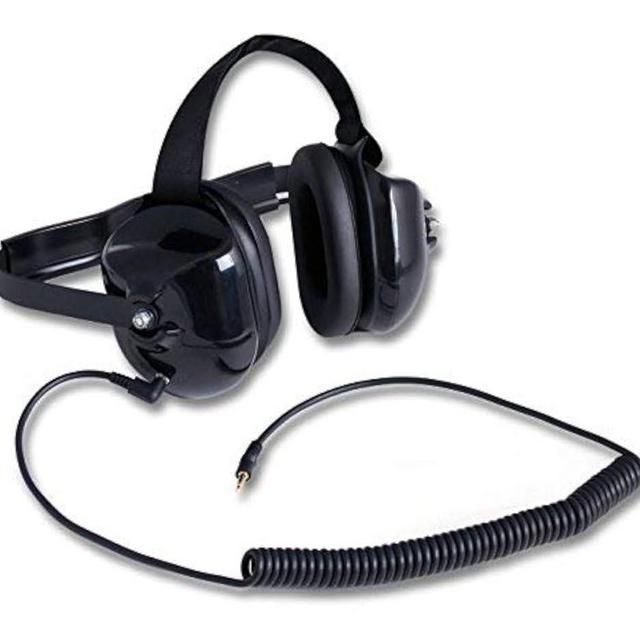 Rugged NASCAR Behind The Head Headset for Race Fan Racing Radios Electronics Communications – Connects to Scanners