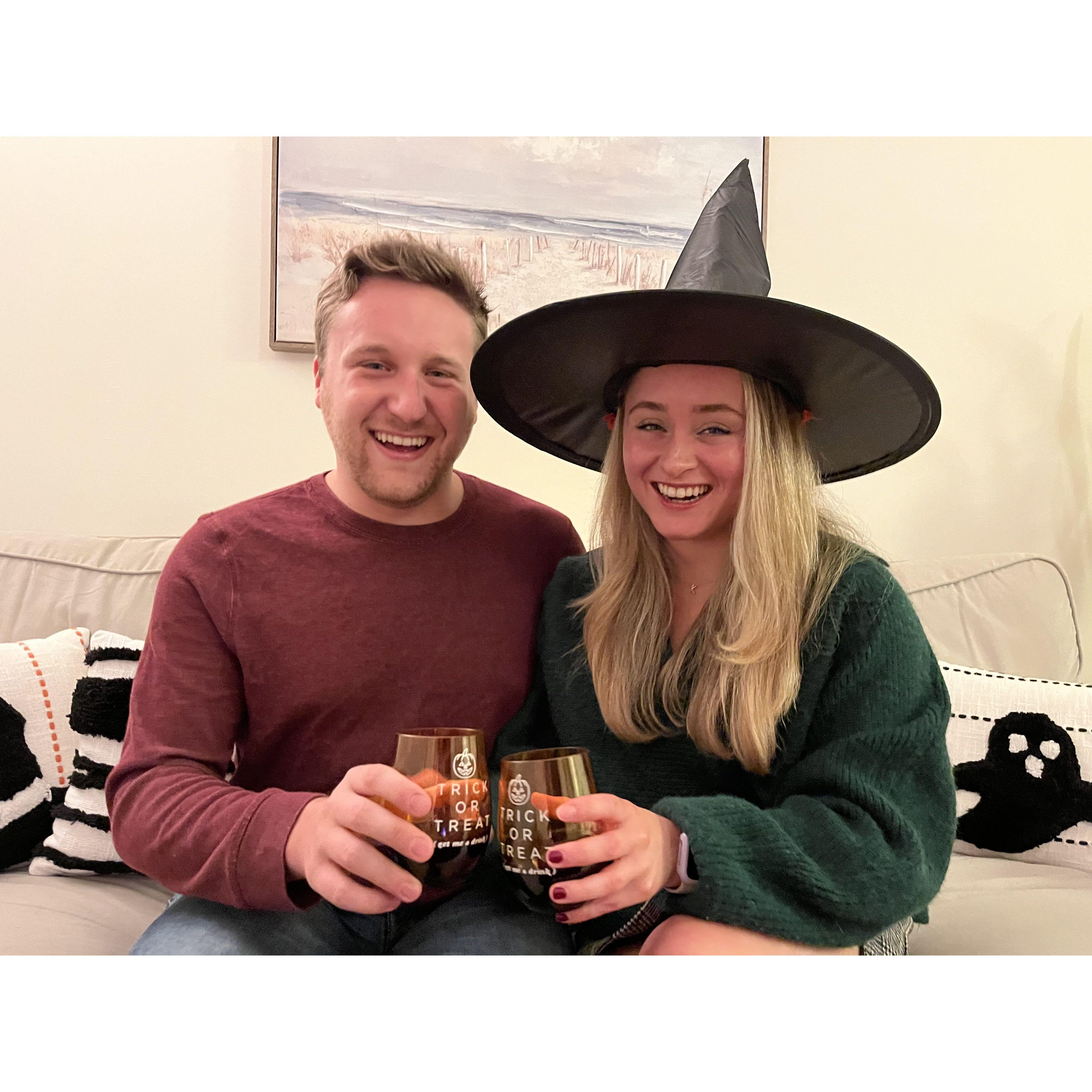 We hosted a Halloween party in our apartment together in 2023.
