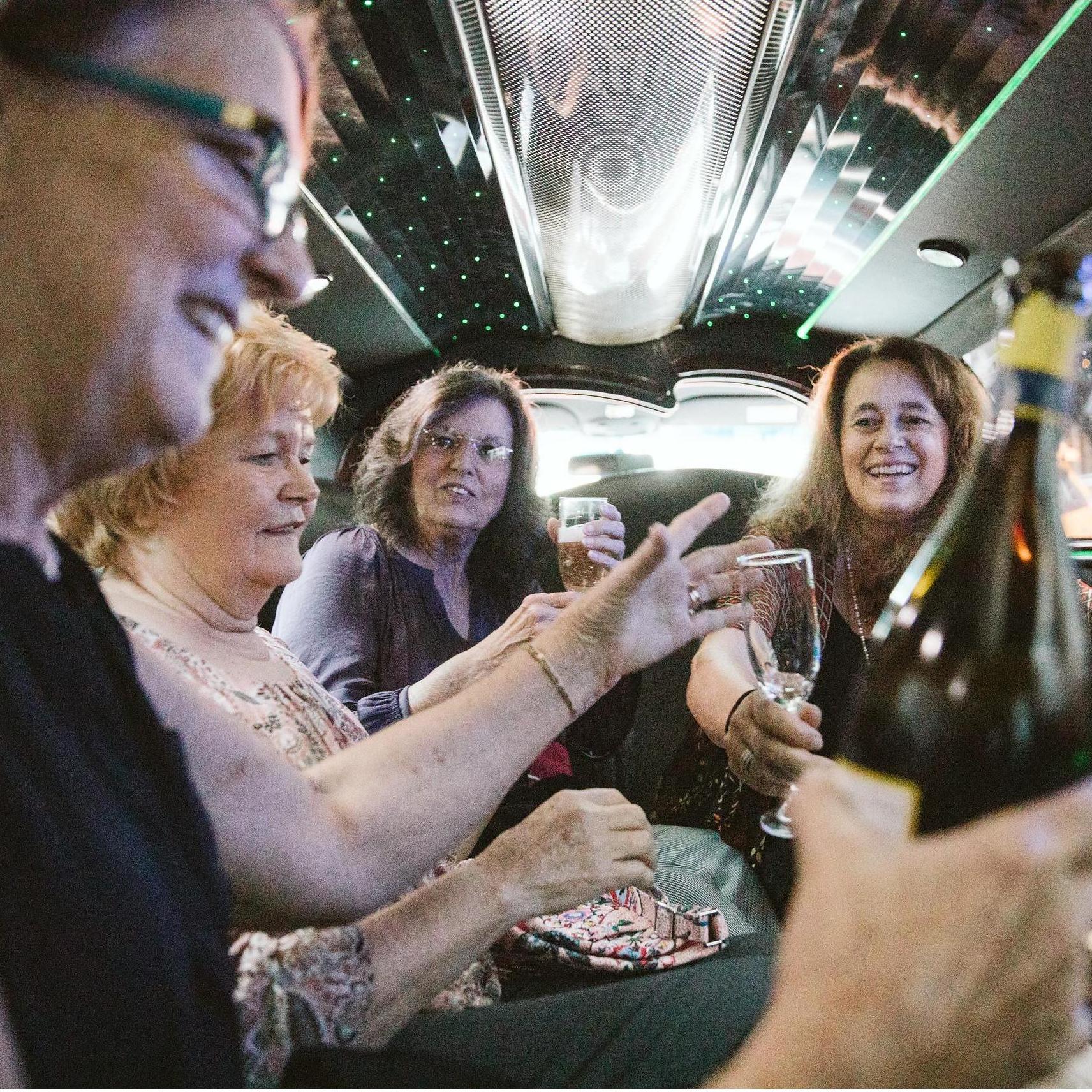 Pre-ceremony toast with the ladies
On way to ceremony
