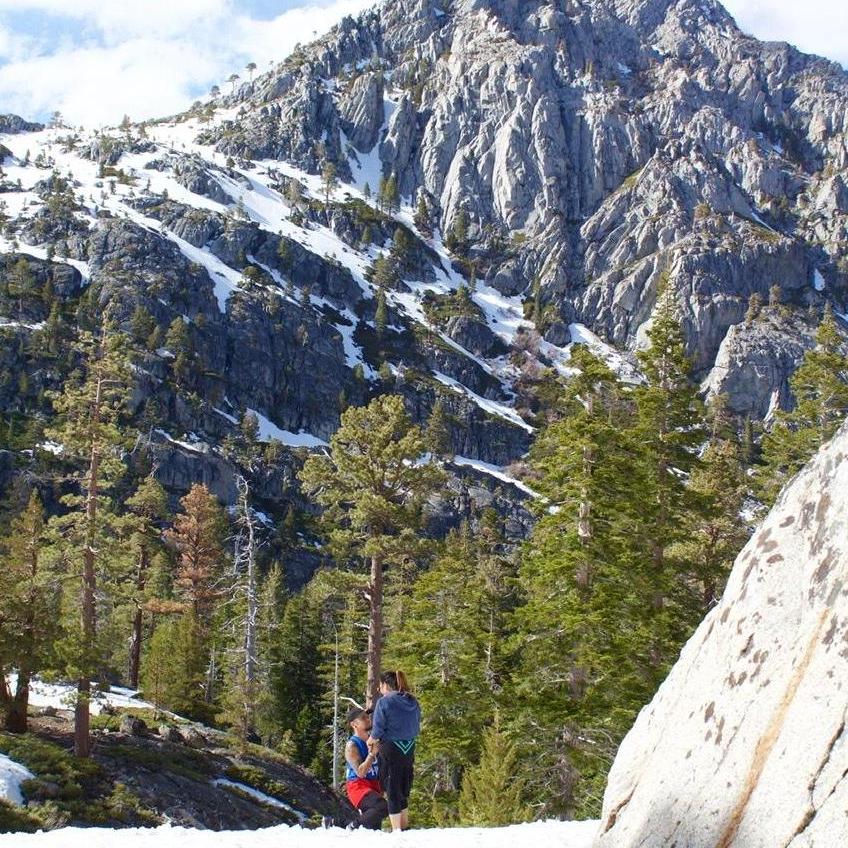 Our favorite proposal photo with an amazing view.