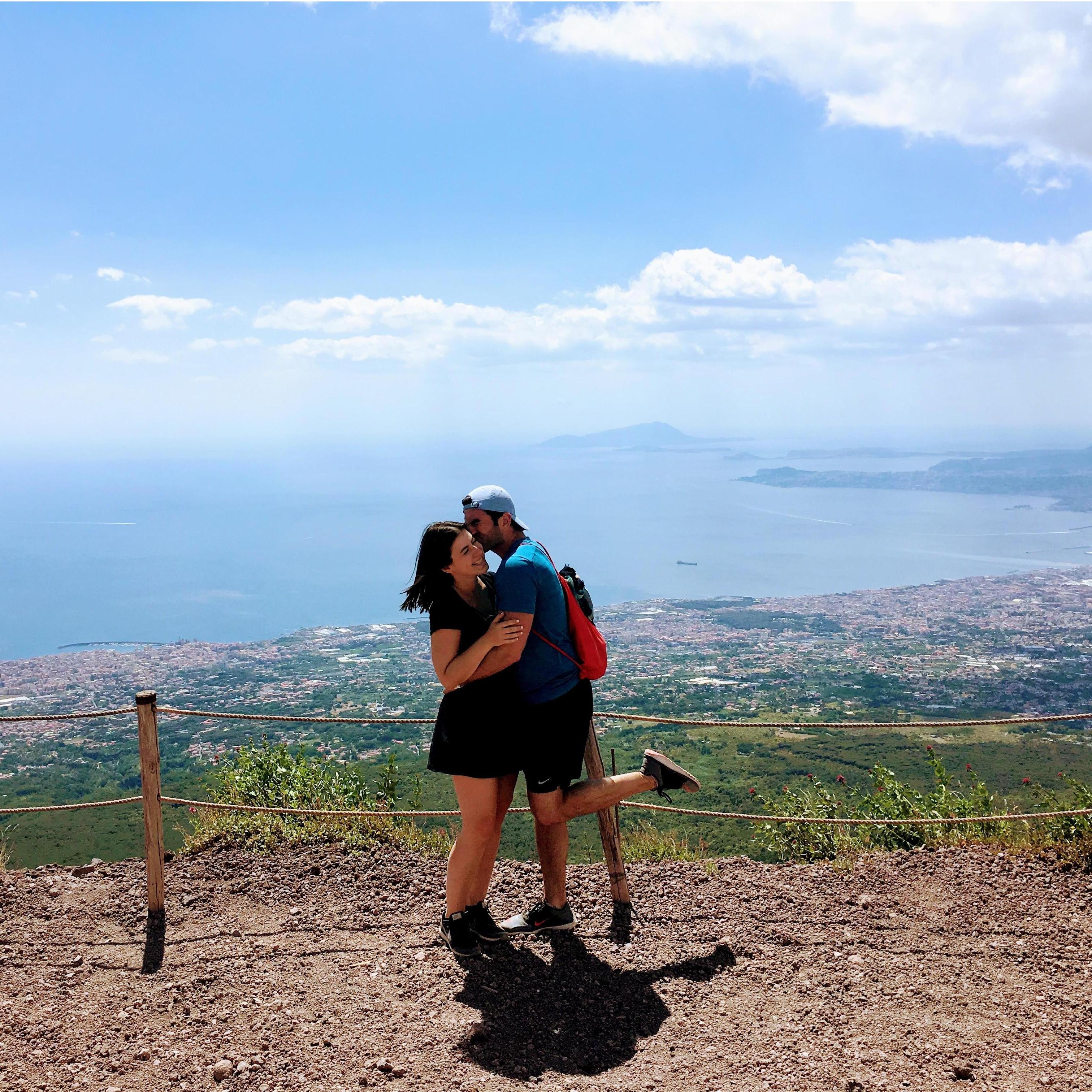 On top of a volcano in Italy