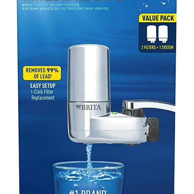 Brita Basic Mount Faucet Water Filter System, Chrome