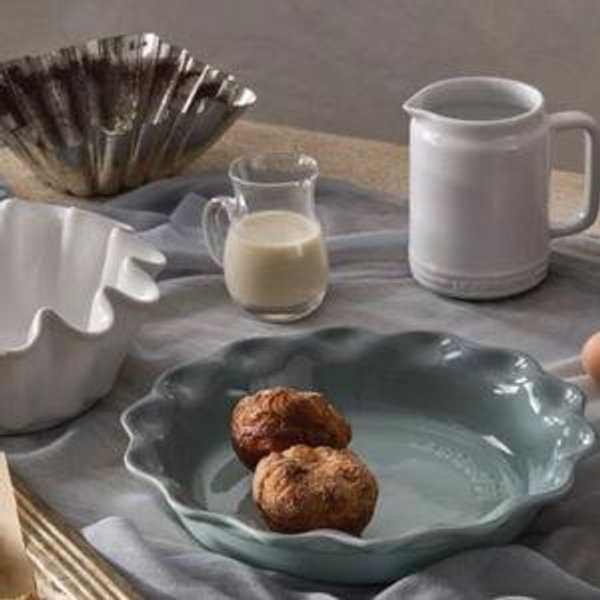 Heritage Fluted Pie Dish - Color: SEA SALT
