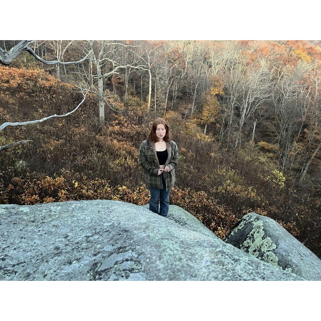he doesn't like it when she climbs down the rocks