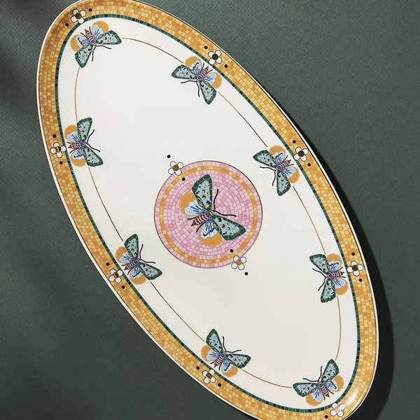 The Bistro Tile Stoneware Platter: Garden Edition