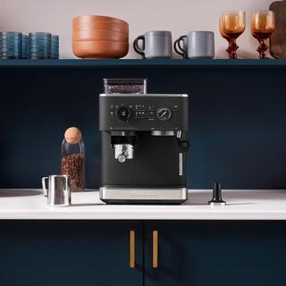 Semi-Automatic Espresso Machine with Burr Grinder