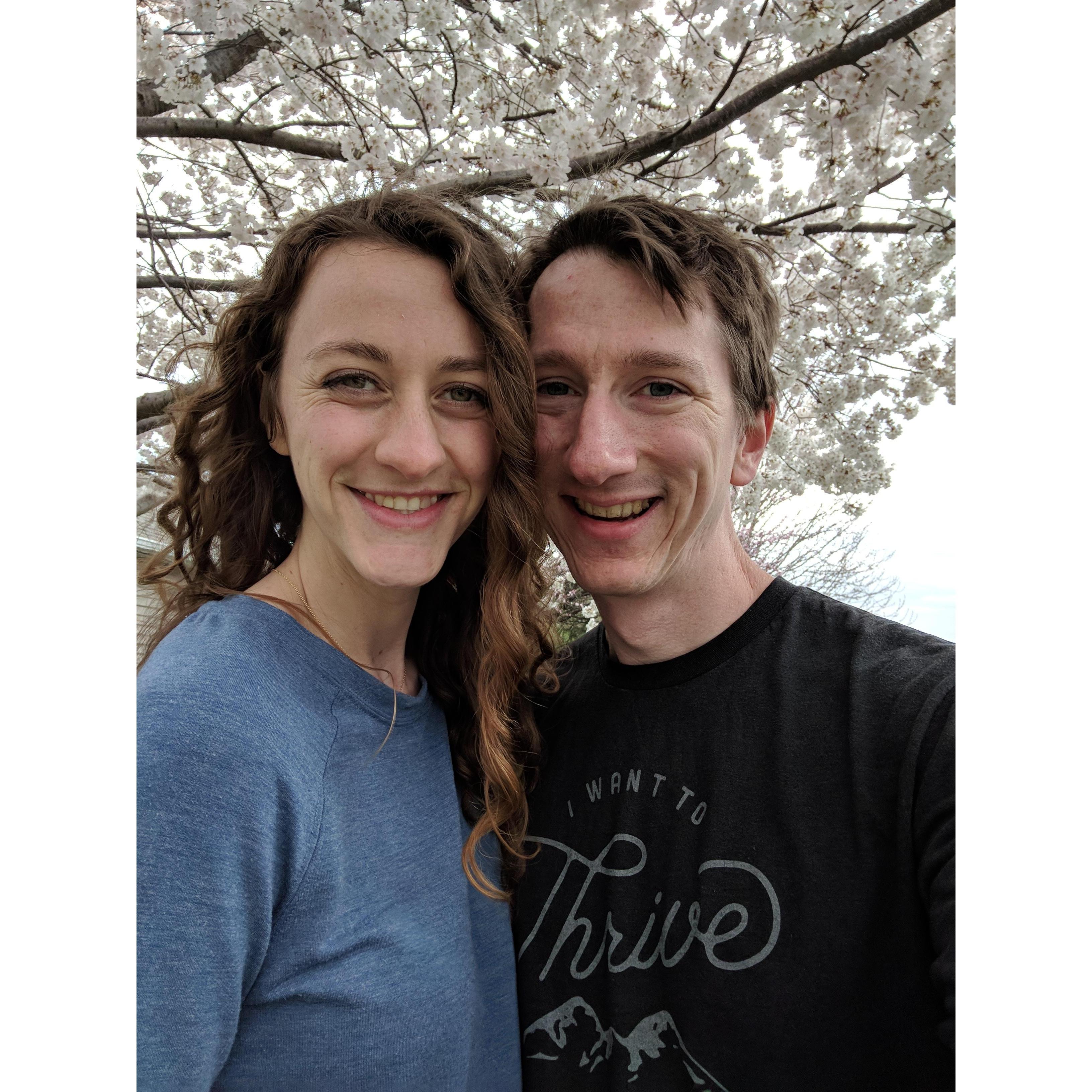 Enjoying the fresh blooms last spring!