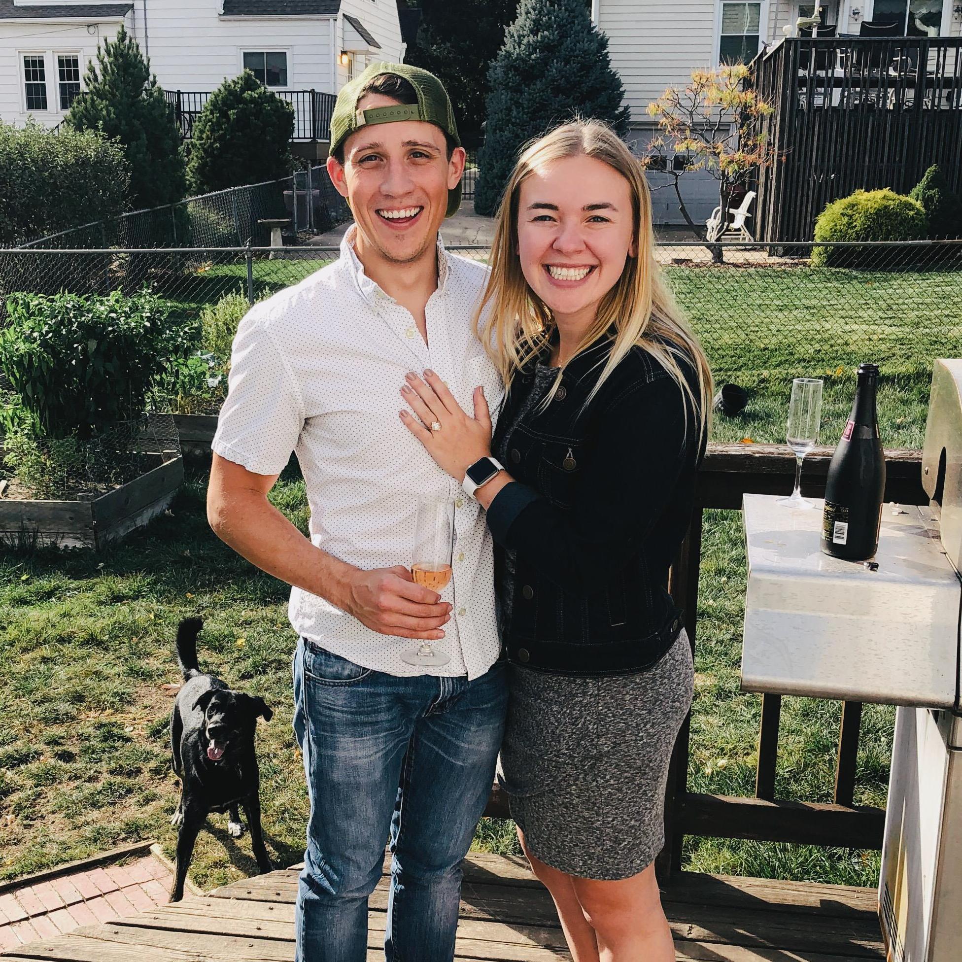 This photo was taken the day of our engagement (before the champagne)