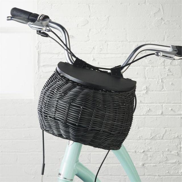 bow grey/black bike basket