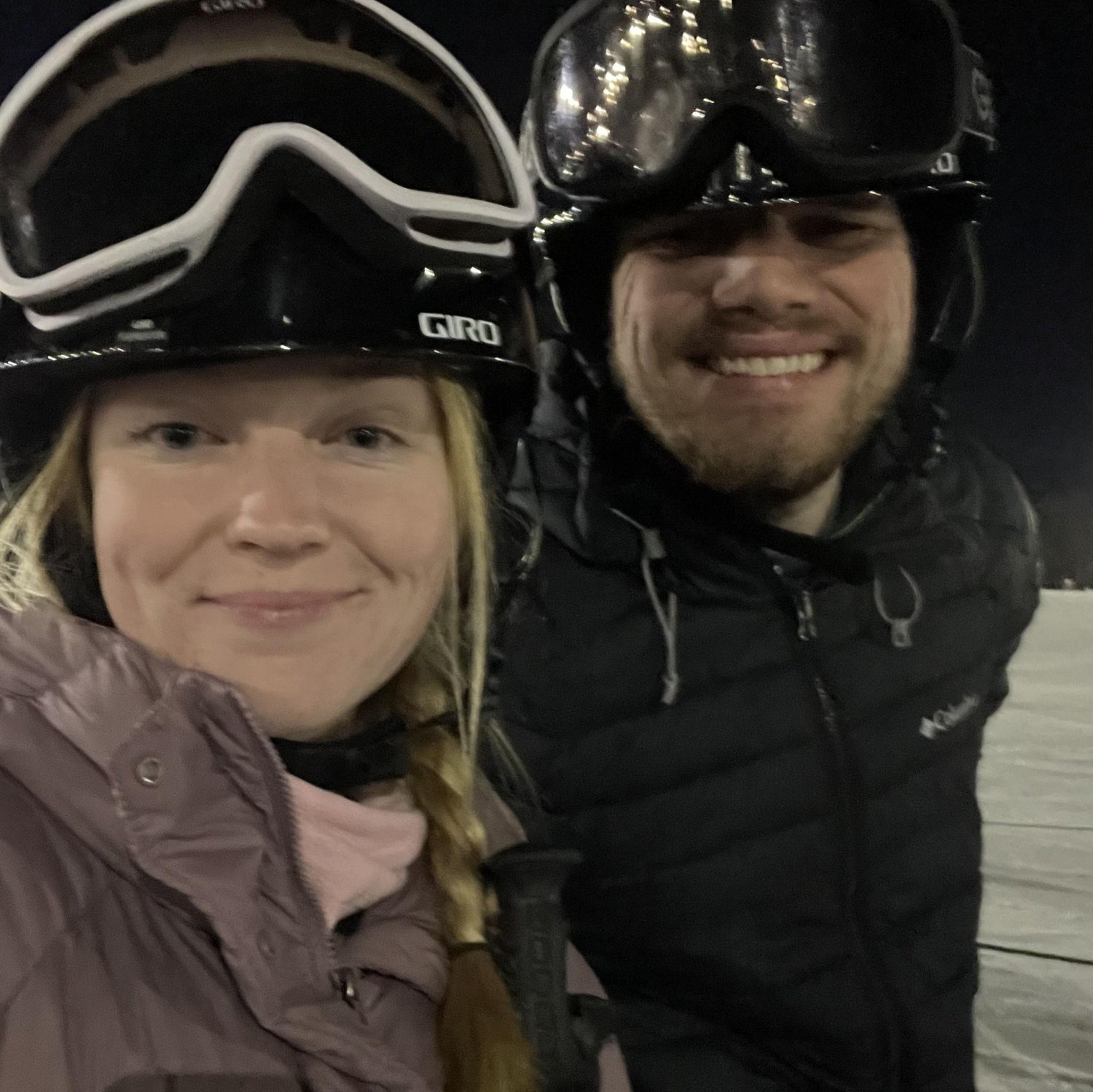 Abby takes Jake skiing for the first time!