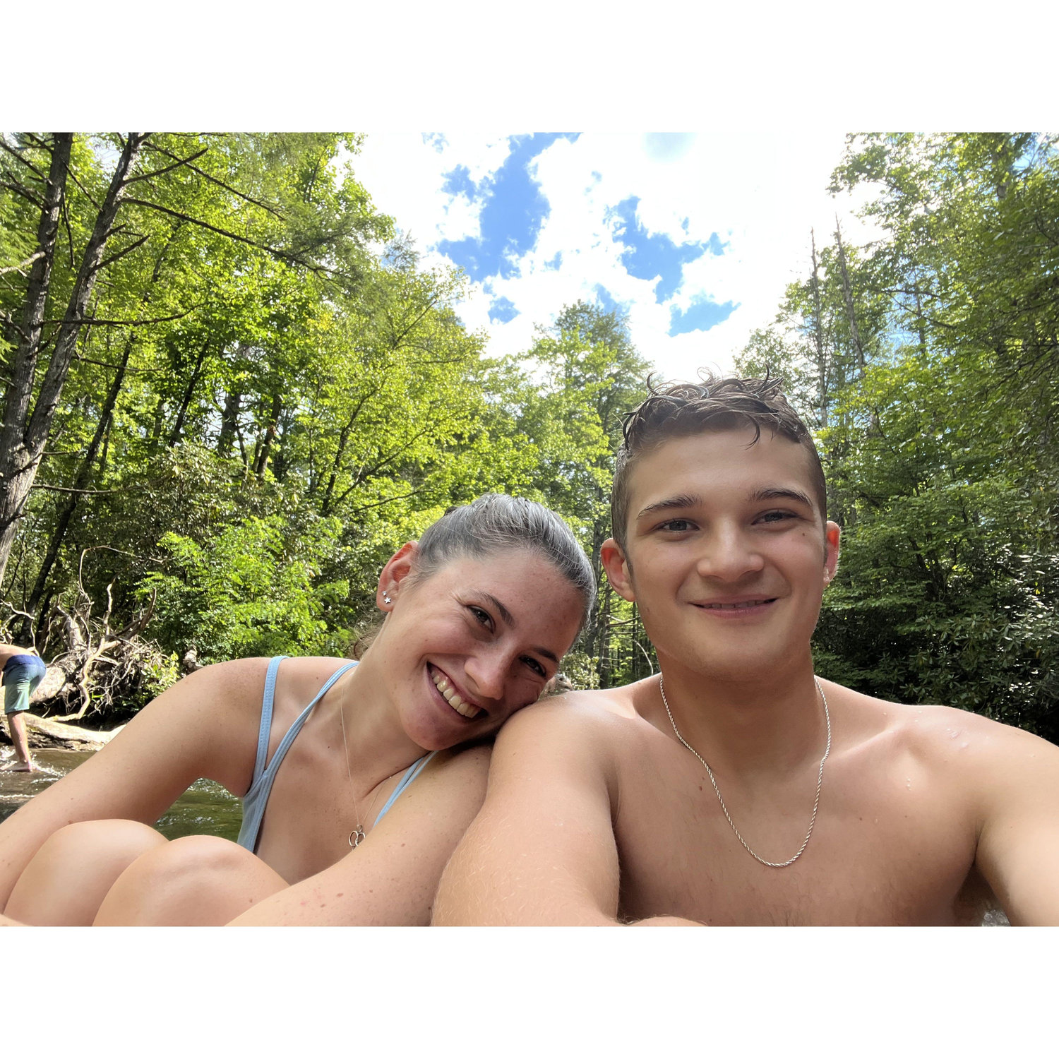 Enjoying a swimming hole