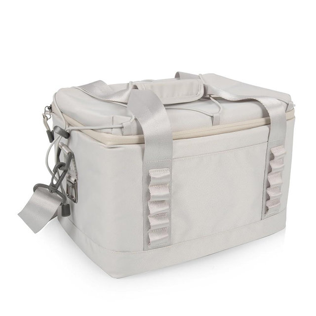PICNIC TIME Tarana Superthick Cooler Bag with Removable Shoulder Strap, 12 Can Insulated Soft Cooler, Beach Cooler, Insulated Camping Cooler, Picnic Cooler, (Halo Gray)