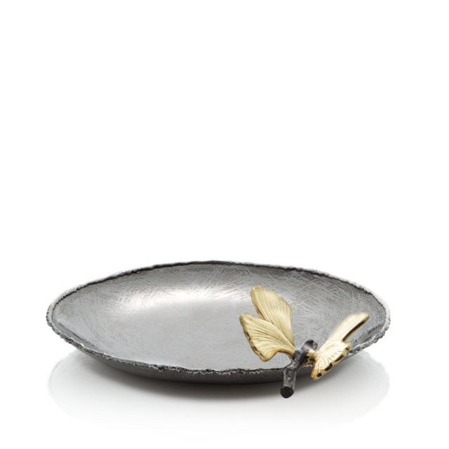 Michael Aram Butterfly Ginkgo Round Trinket Tray